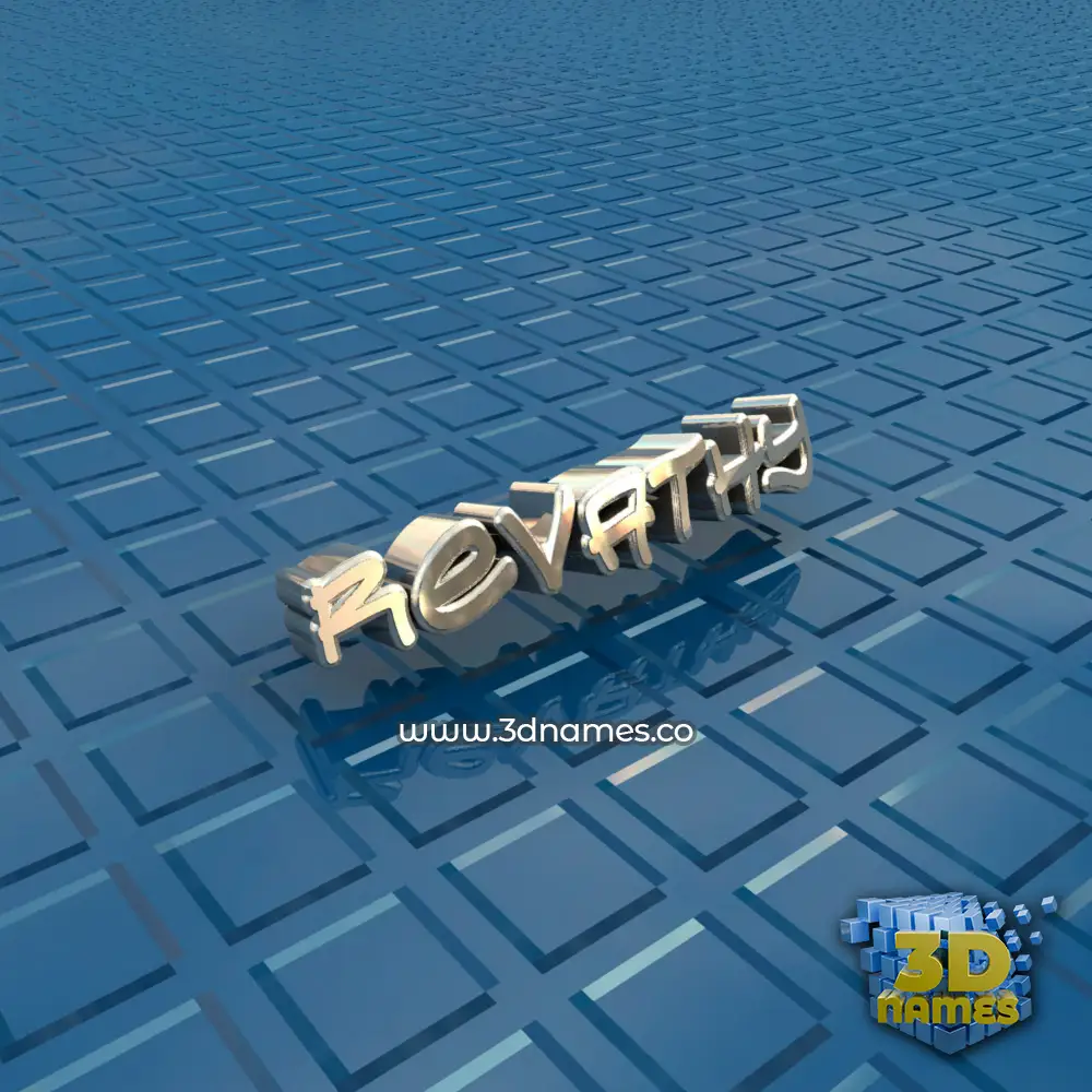 revathy in Blue Bling style - 3D name wallpaper