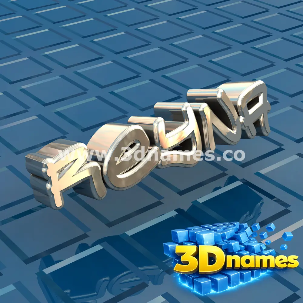 reyna in Blue Bling style - 3D name wallpaper