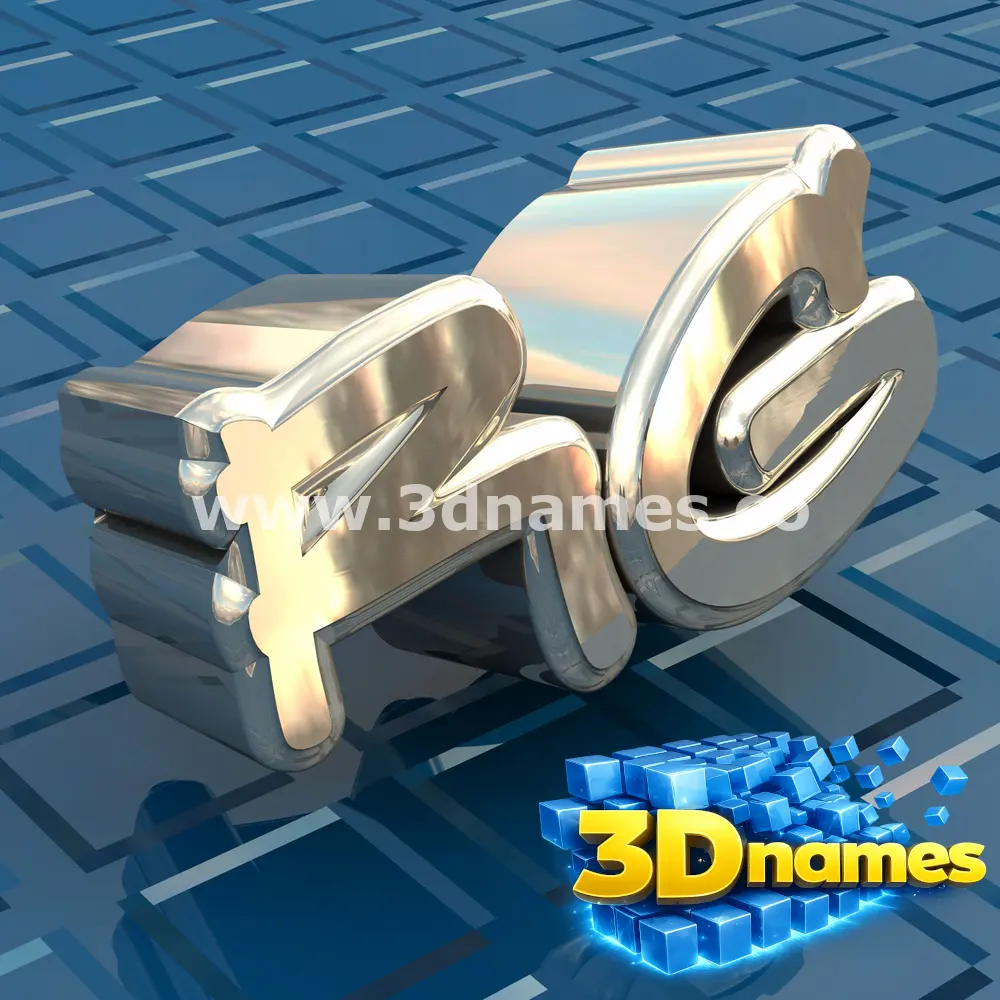 rg in Blue Bling style - 3D name wallpaper