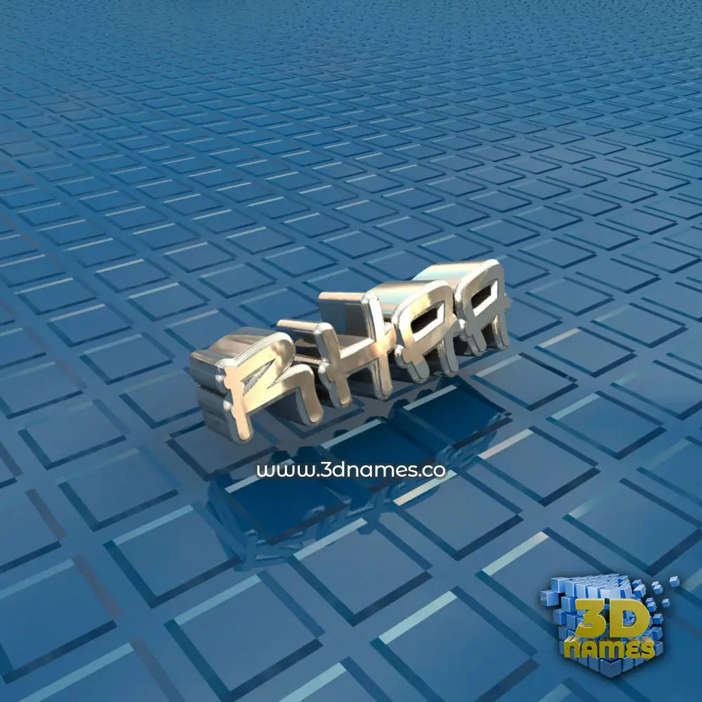 rhaa in Blue Bling style - 3D name wallpaper