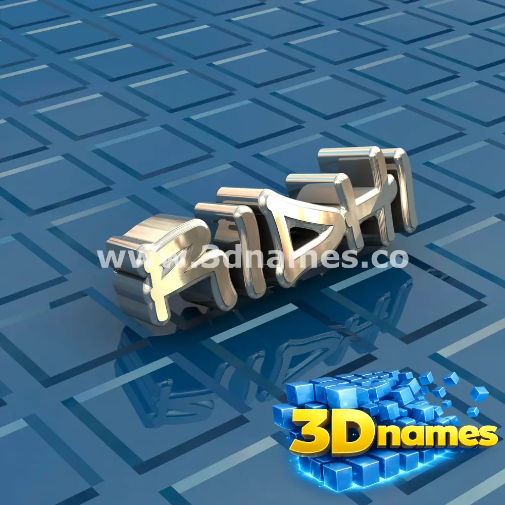 ridhi in Blue Bling style - 3D name wallpaper