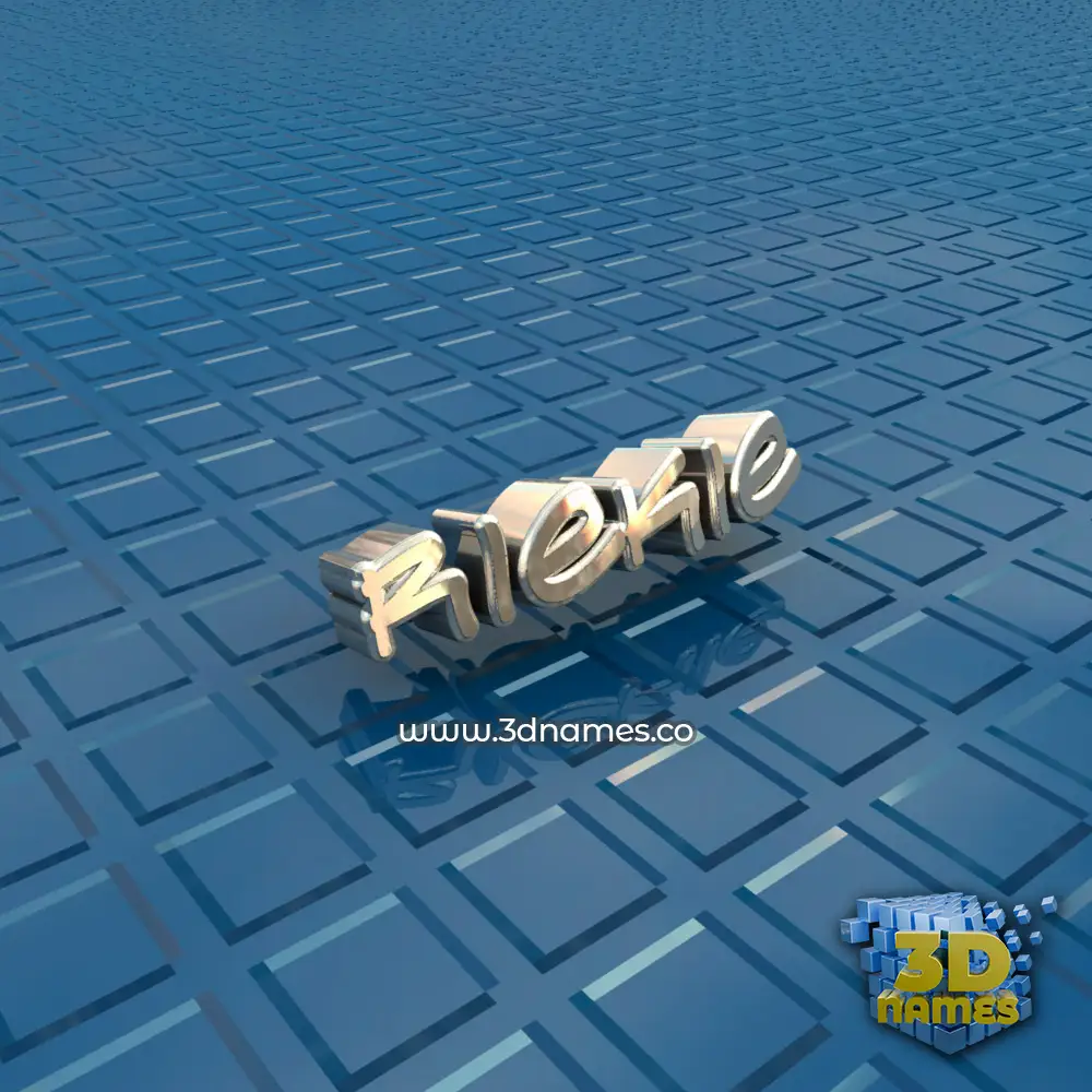 riekie in Blue Bling style - 3D name wallpaper