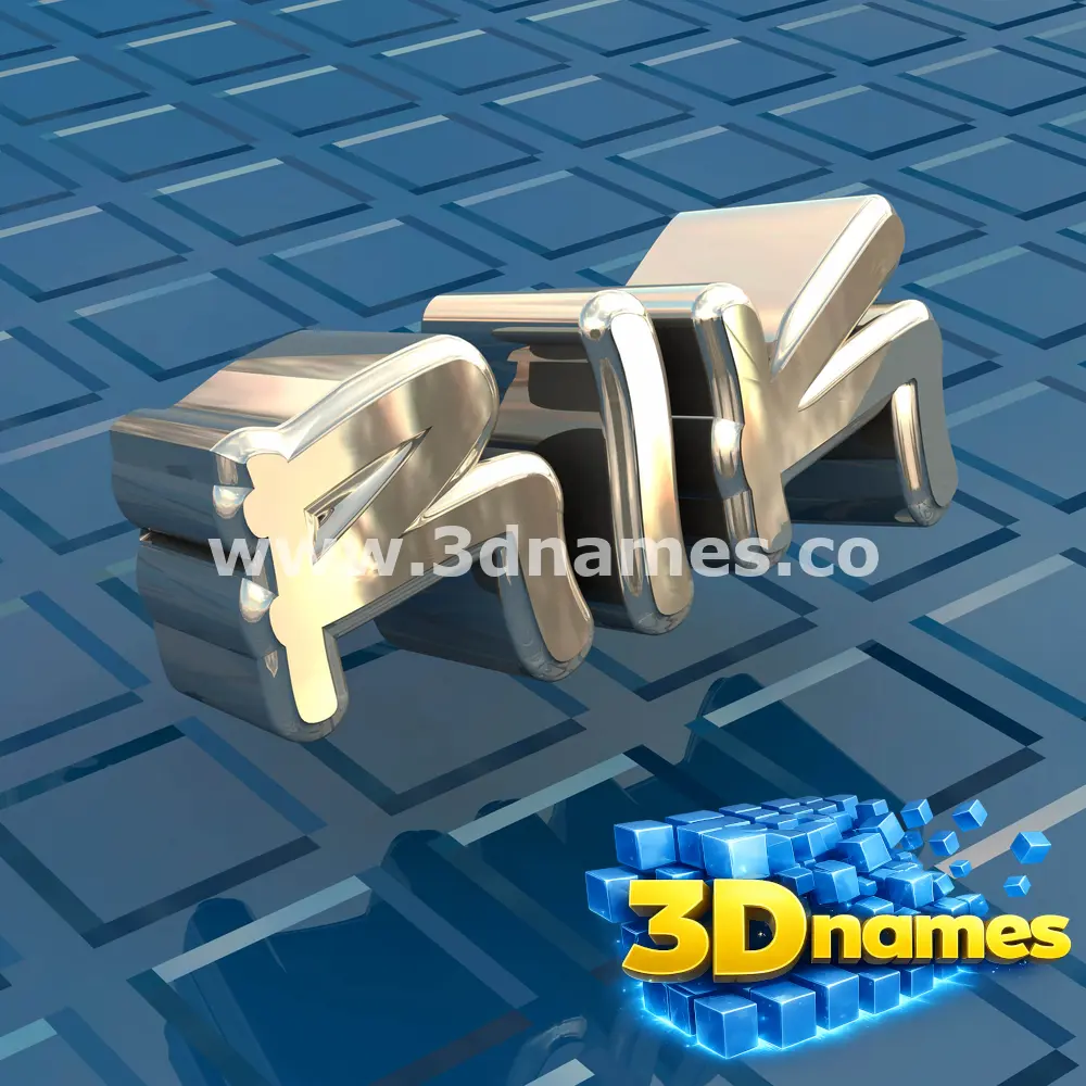 rik in Blue Bling style - 3D name wallpaper