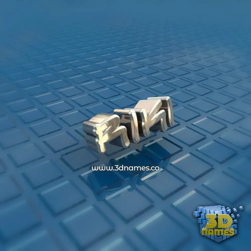 riki in Blue Bling style - 3D name wallpaper