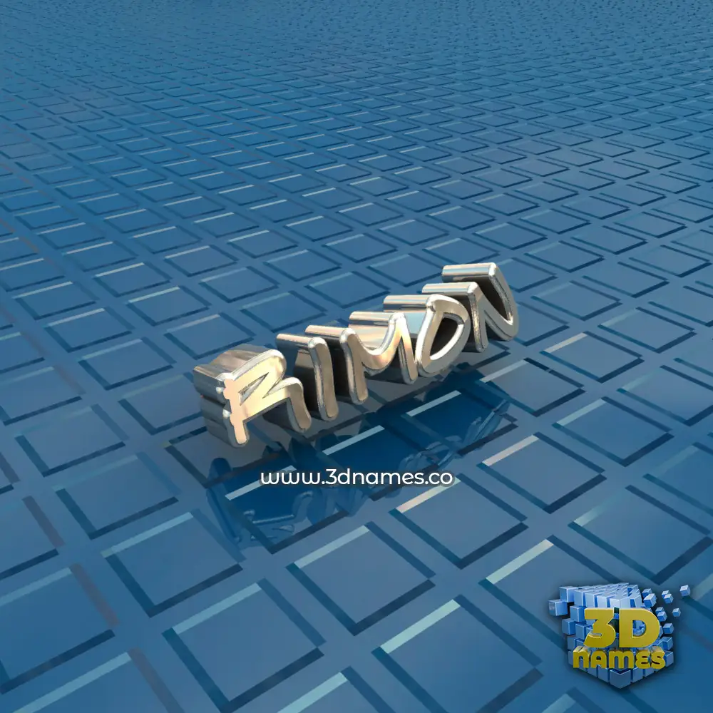 rimon in Blue Bling style - 3D name wallpaper