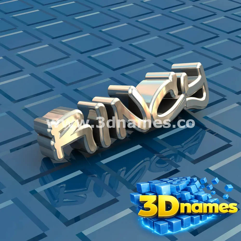 rincy in Blue Bling style - 3D name wallpaper