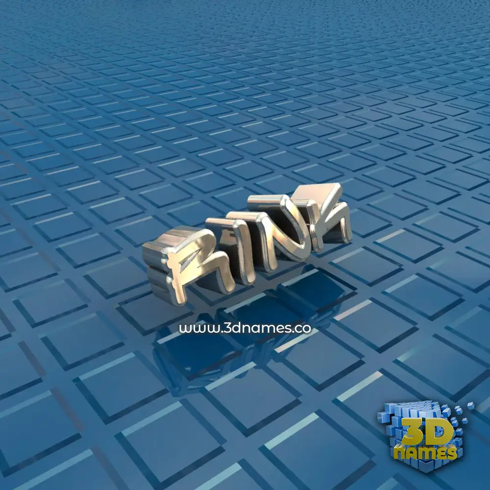 rink in Blue Bling style - 3D name wallpaper