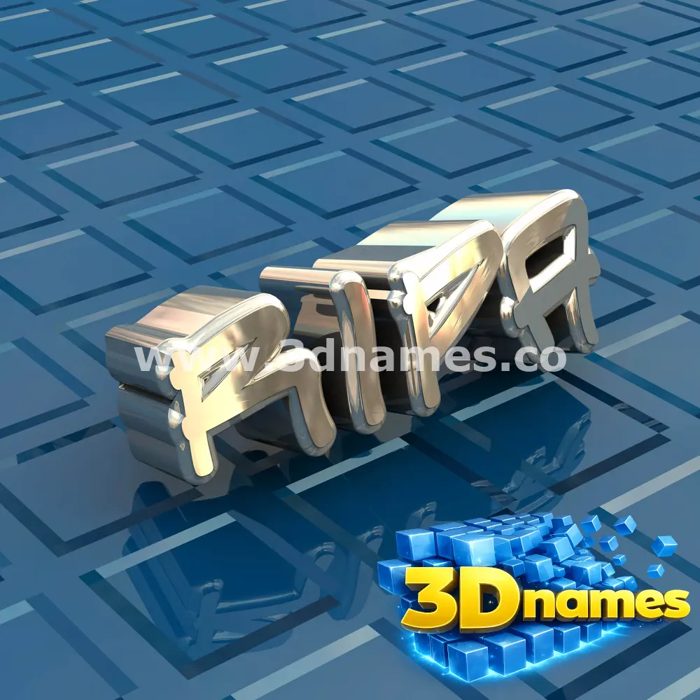 ripa in Blue Bling style - 3D name wallpaper