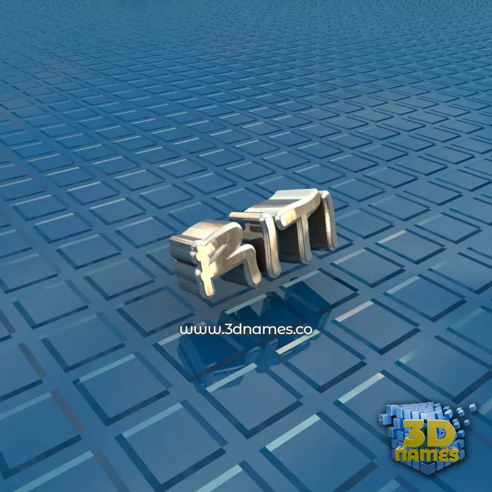 riti in Blue Bling style - 3D name wallpaper