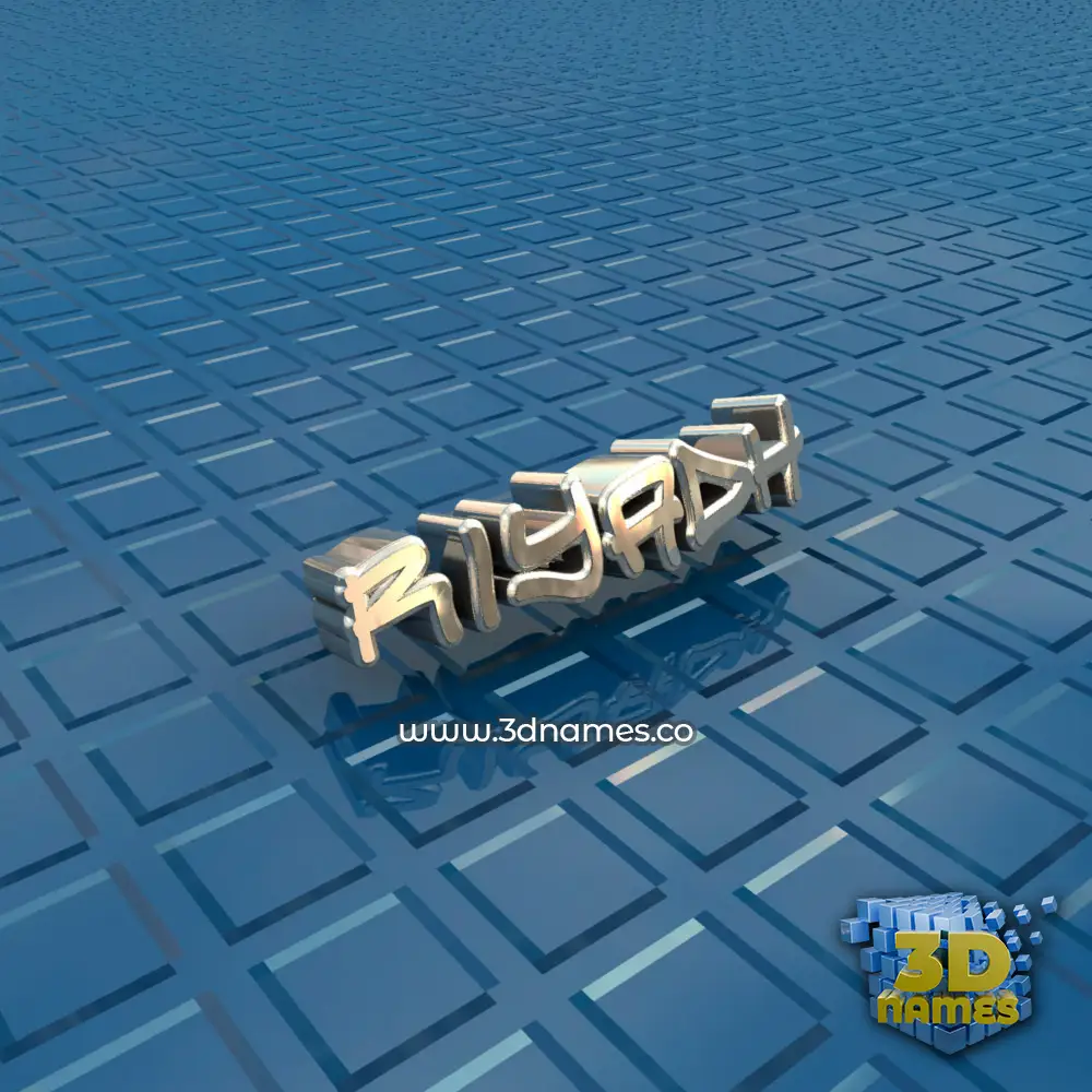 riyadh in Blue Bling style - 3D name wallpaper