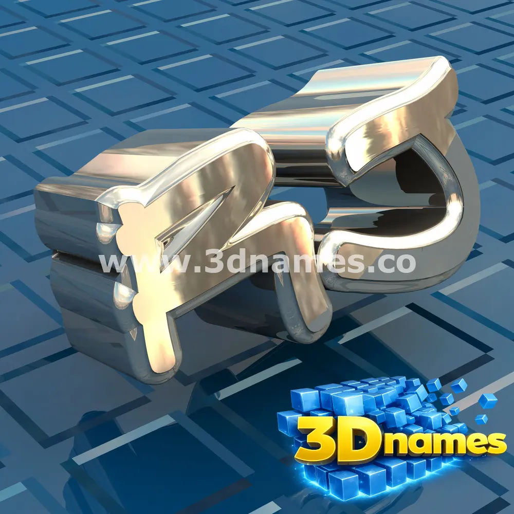 rj in Blue Bling style - 3D name wallpaper