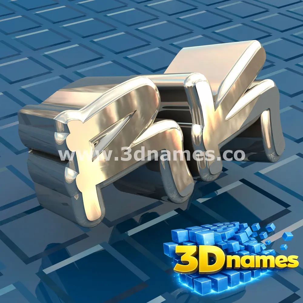 rk in Blue Bling style - 3D name wallpaper