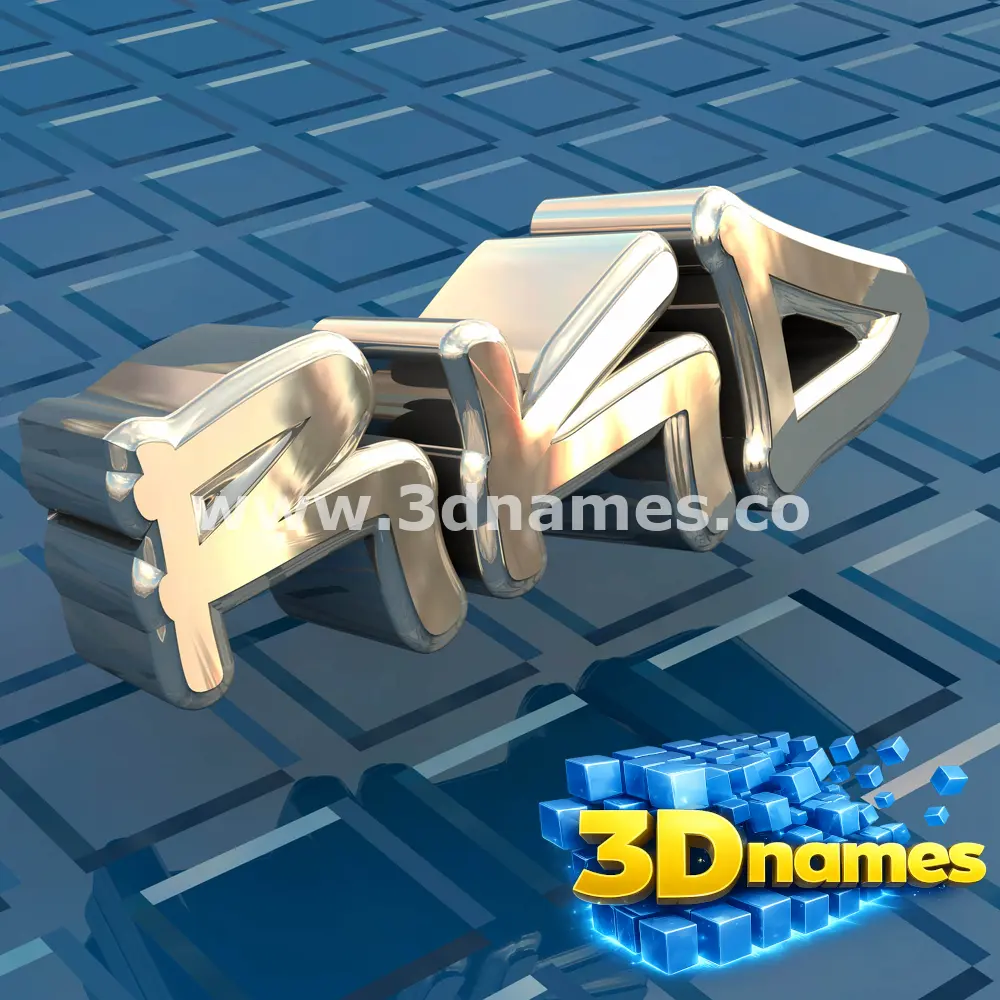 rkd in Blue Bling style - 3D name wallpaper