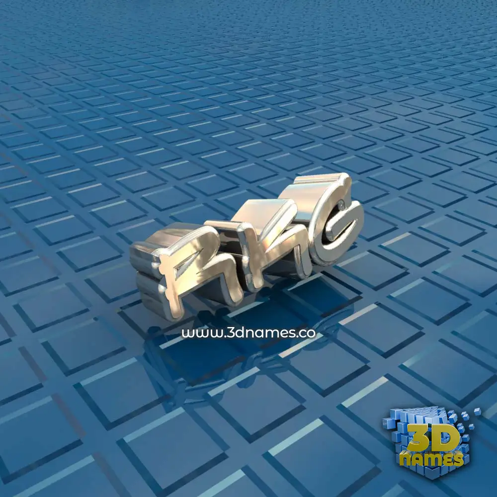rkg in Blue Bling style - 3D name wallpaper