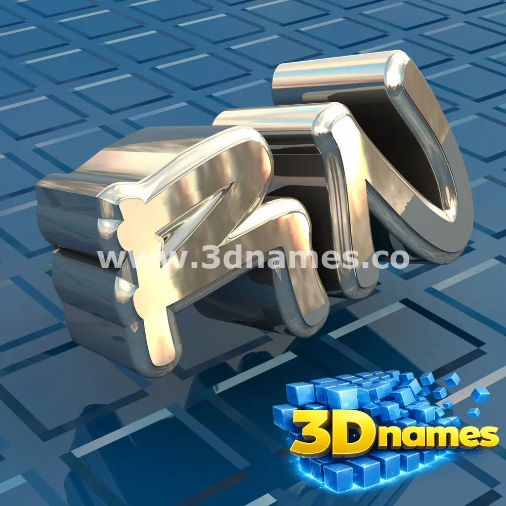 rn in Blue Bling style - 3D name wallpaper