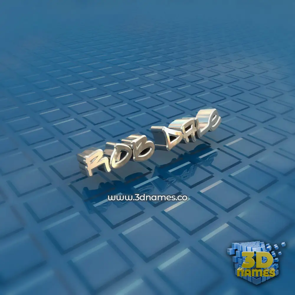 rob dale in Blue Bling style - 3D name wallpaper