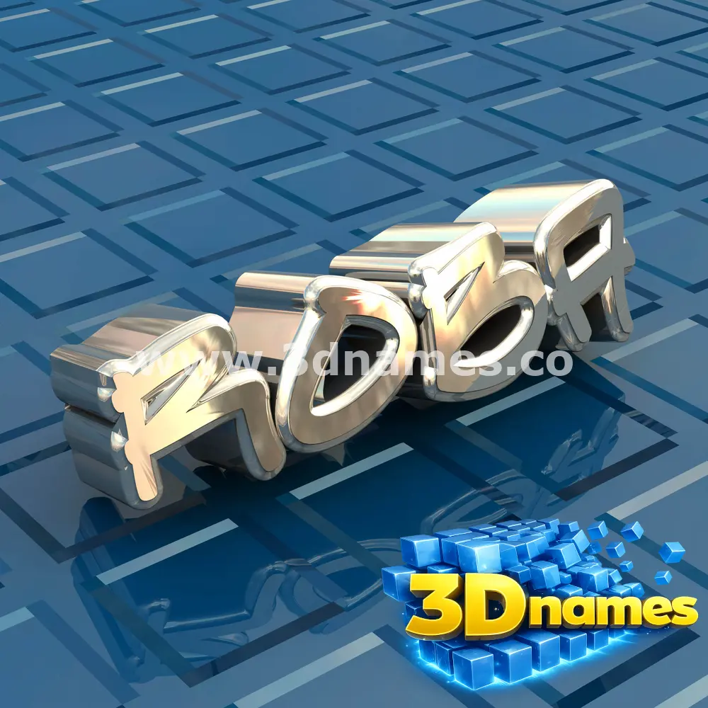 roba in Blue Bling style - 3D name wallpaper