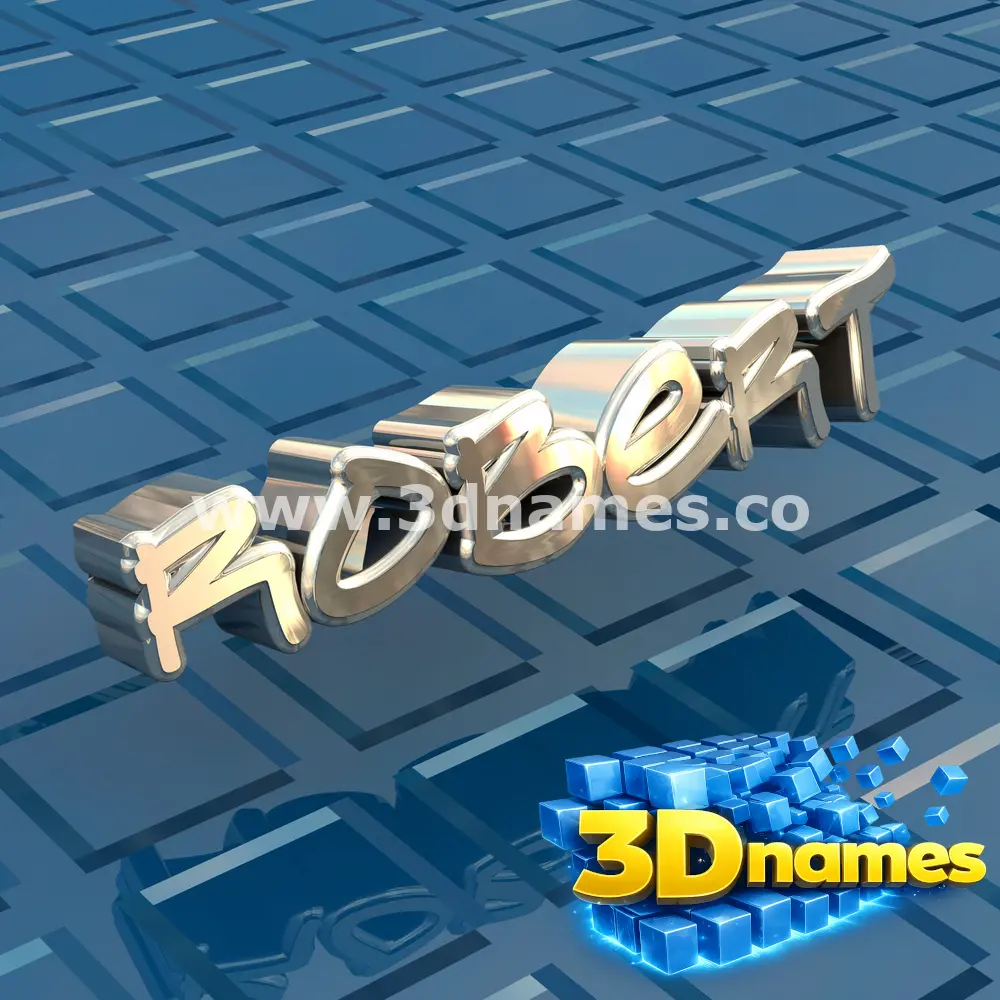 robert in Blue Bling style - 3D name wallpaper