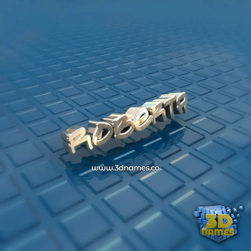 roberta in Blue Bling style - 3D name wallpaper