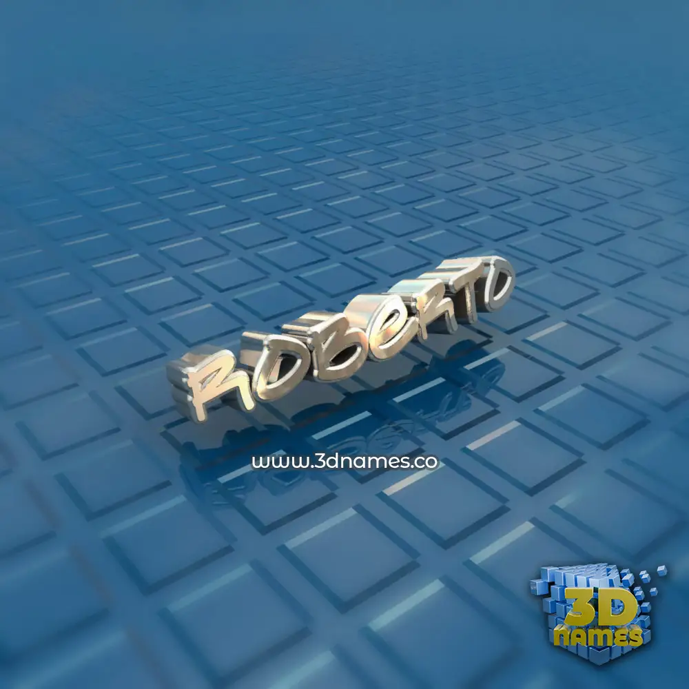 roberto in Blue Bling style - 3D name wallpaper