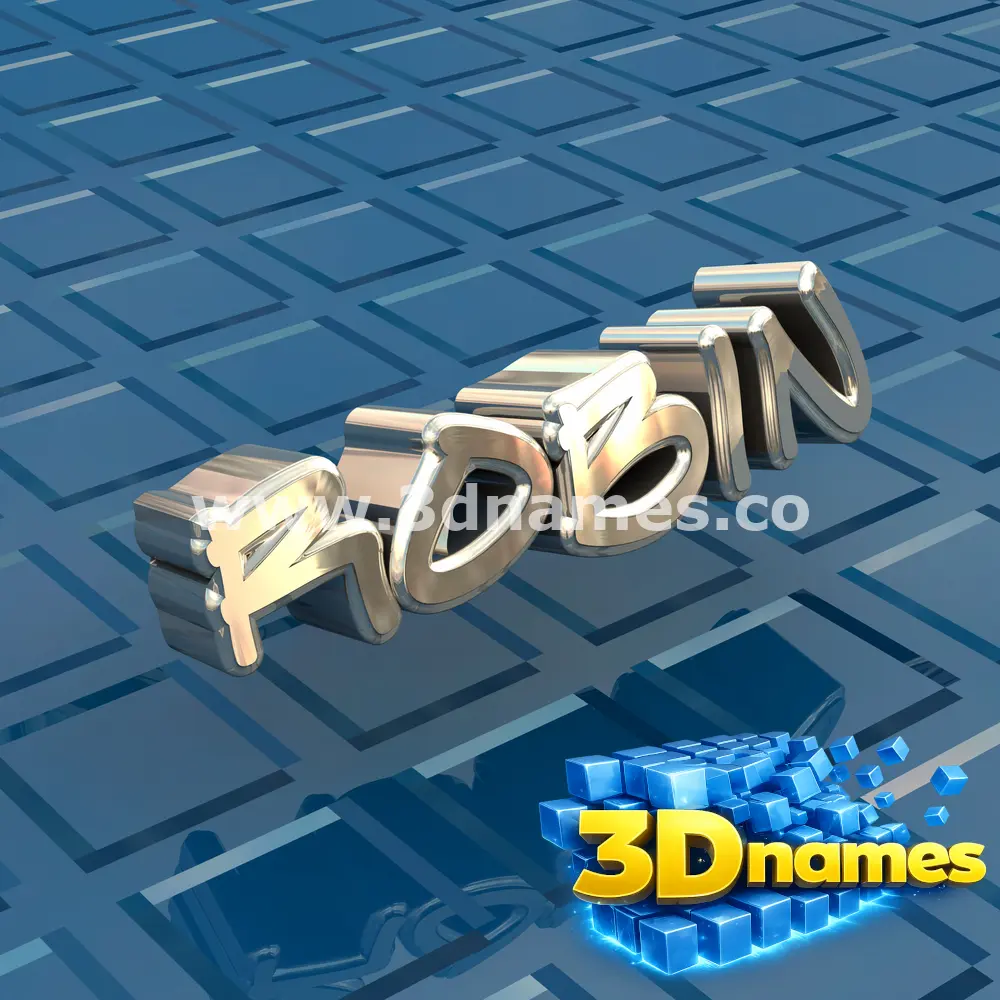 robin in Blue Bling style - 3D name wallpaper