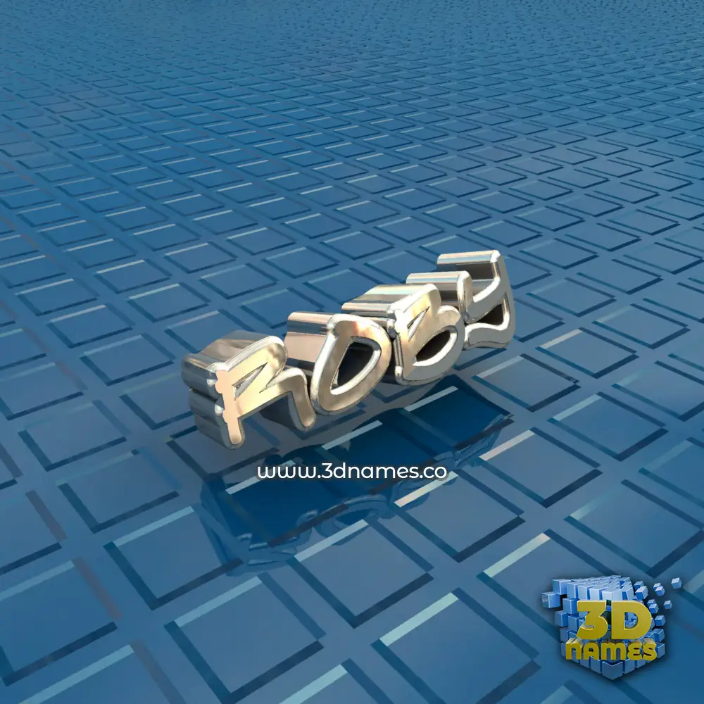 roby in Blue Bling style - 3D name wallpaper