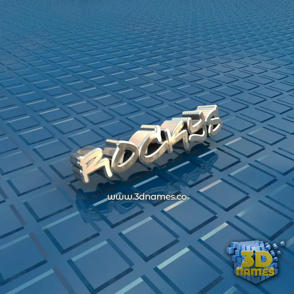 rockys in Blue Bling style - 3D name wallpaper