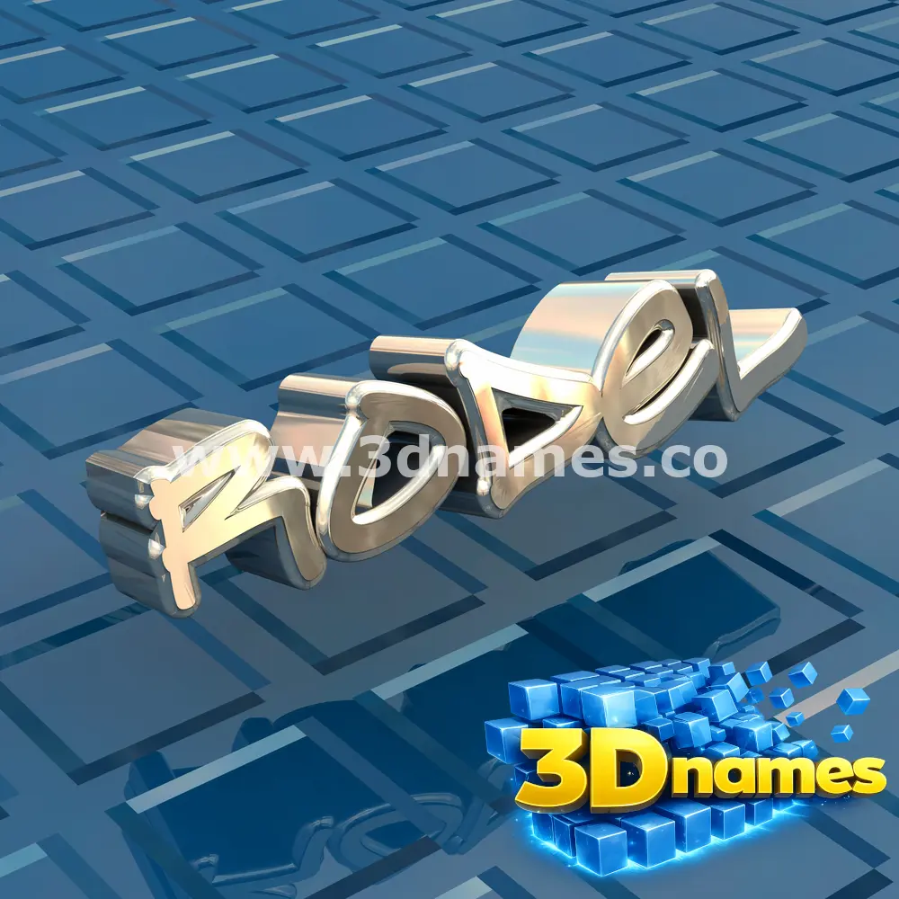 rodel in Blue Bling style - 3D name wallpaper