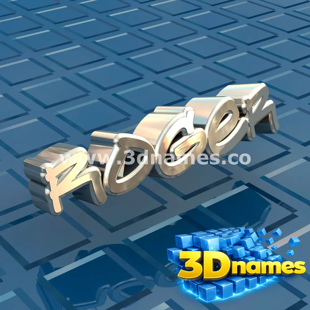 roger in Blue Bling style - 3D name wallpaper