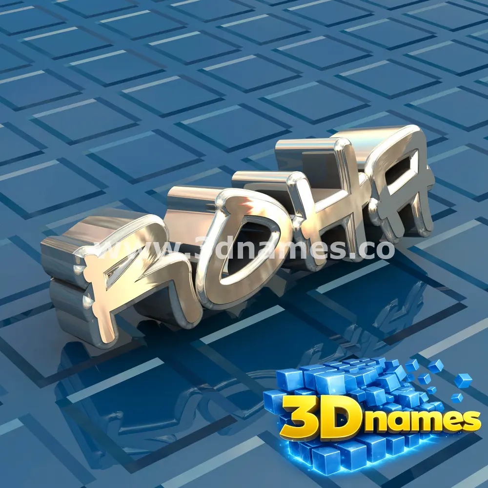 roha in Blue Bling style - 3D name wallpaper