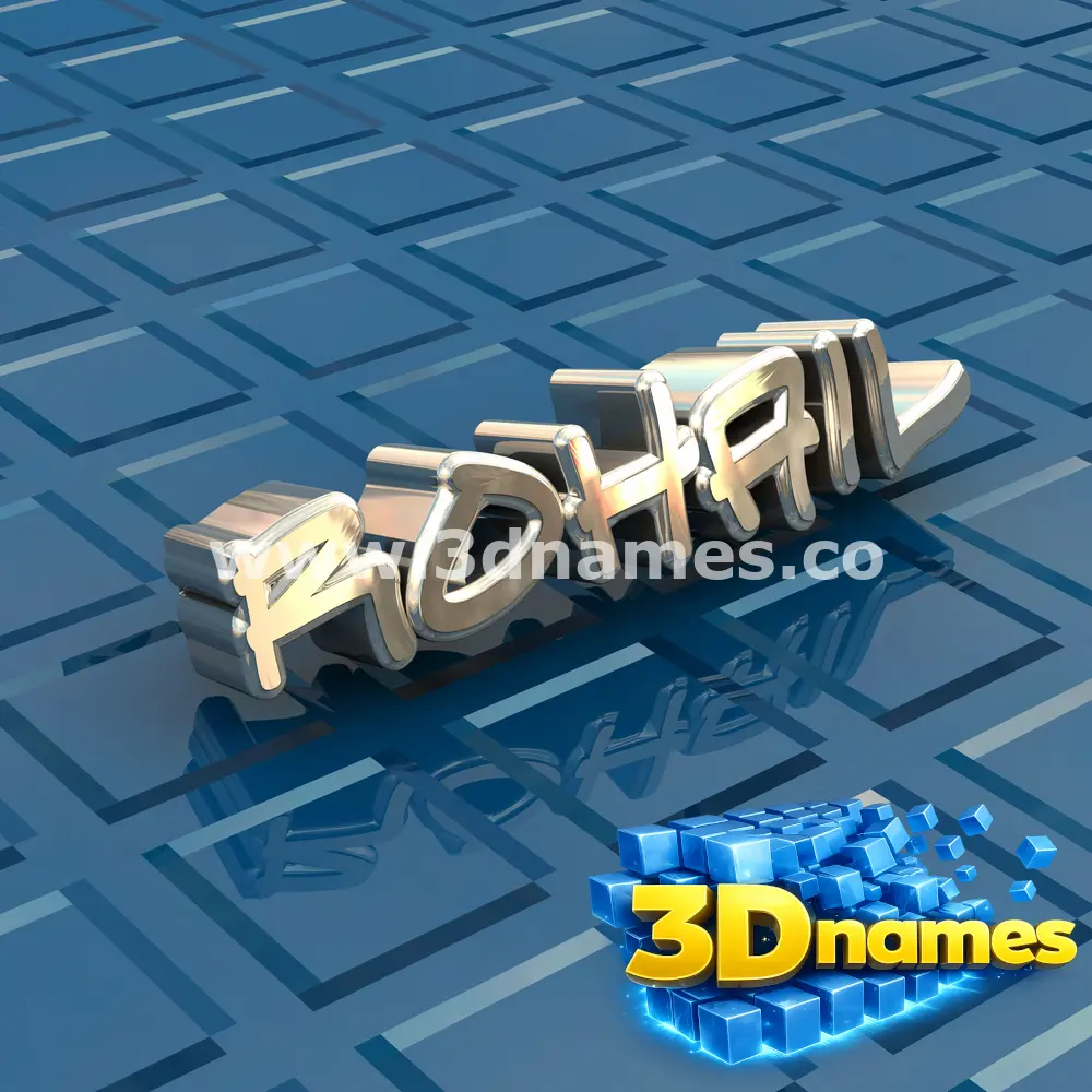 rohail in Blue Bling style - 3D name wallpaper