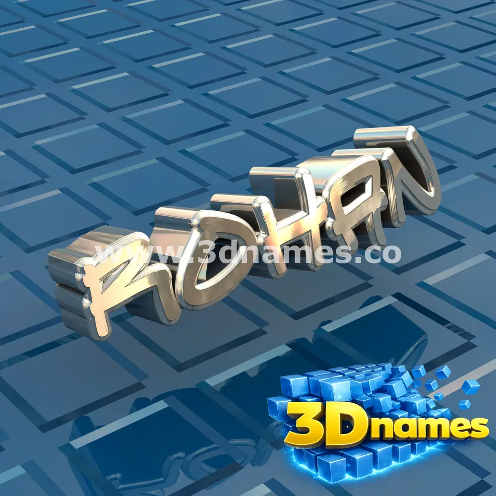 rohan in Blue Bling style - 3D name wallpaper