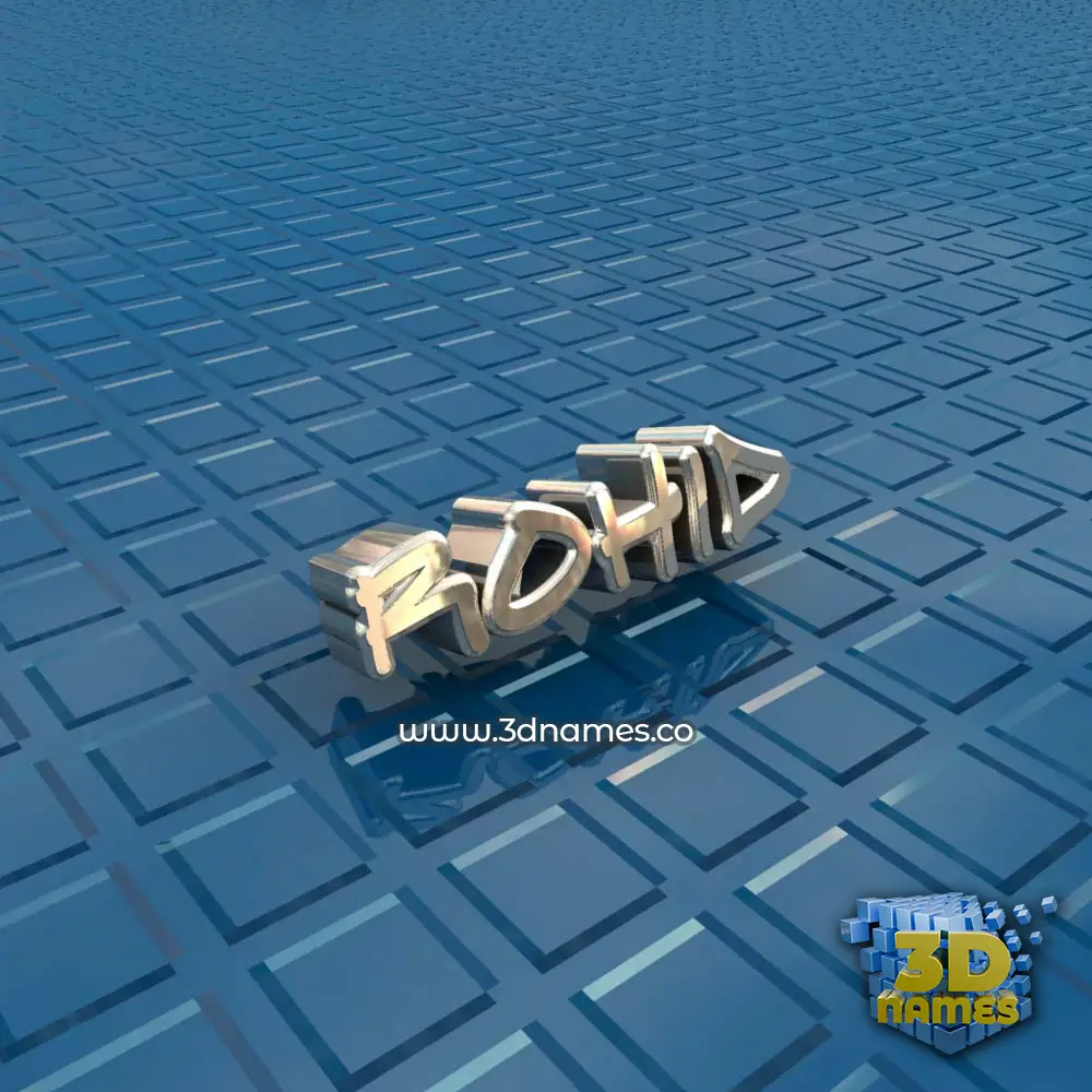 rohid in Blue Bling style - 3D name wallpaper