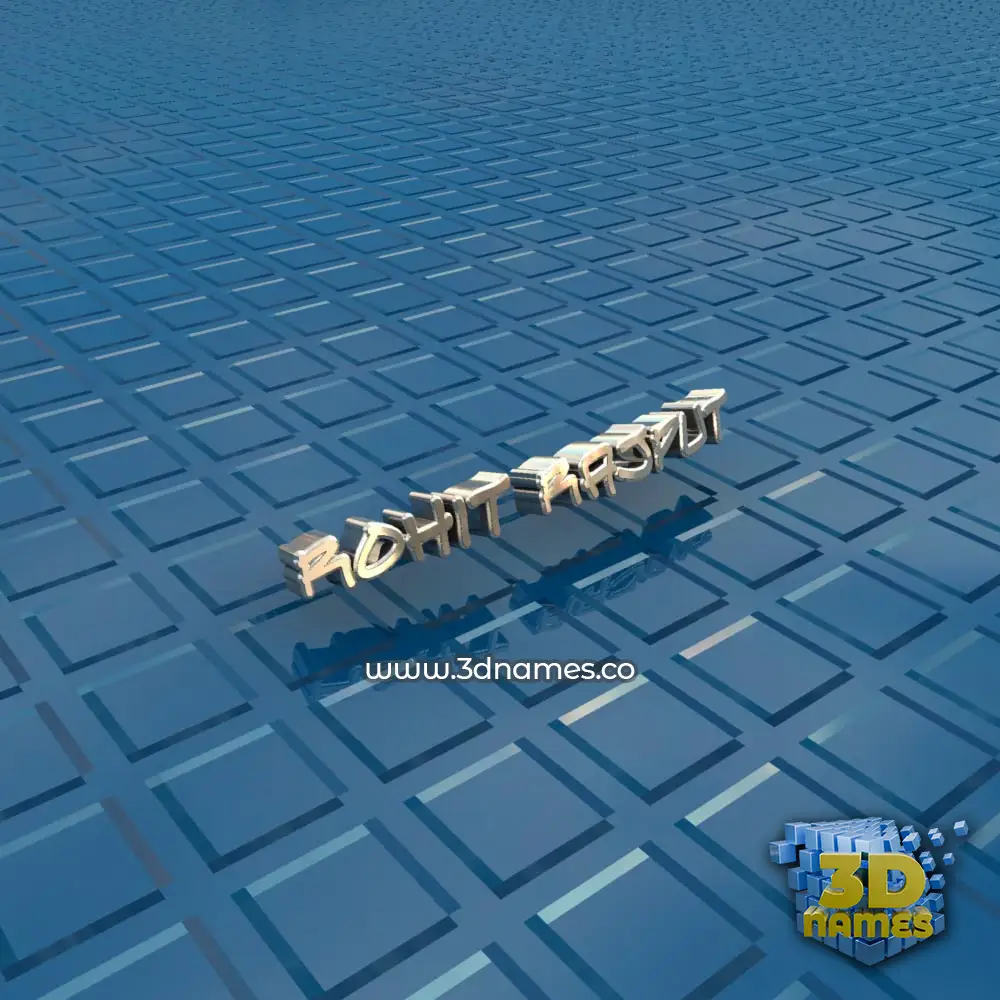 rohit rajput in Blue Bling style - 3D name wallpaper