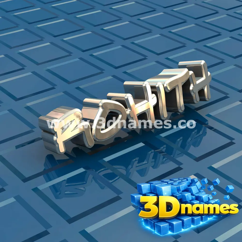 rohith in Blue Bling style - 3D name wallpaper