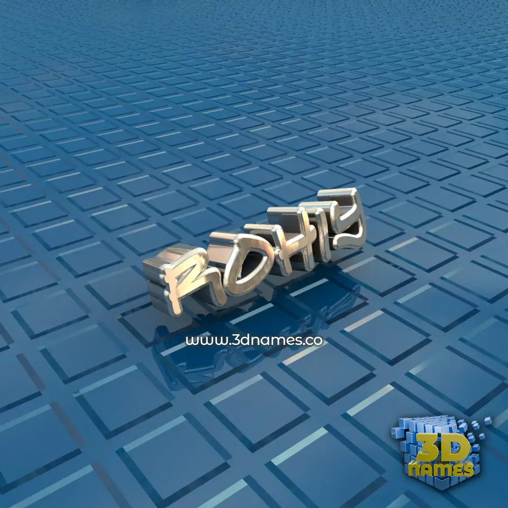 rohiy in Blue Bling style - 3D name wallpaper