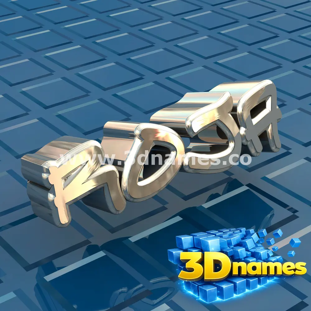 roja in Blue Bling style - 3D name wallpaper