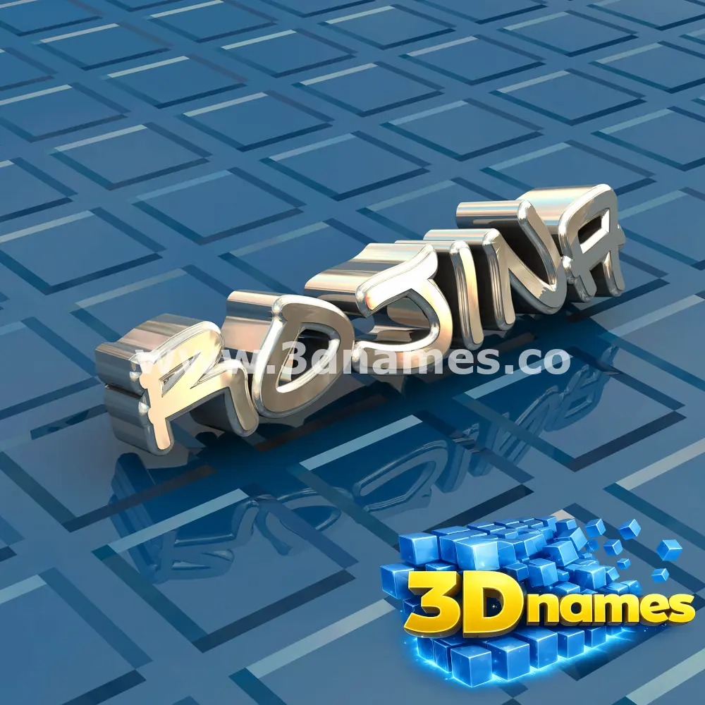 rojina in Blue Bling style - 3D name wallpaper