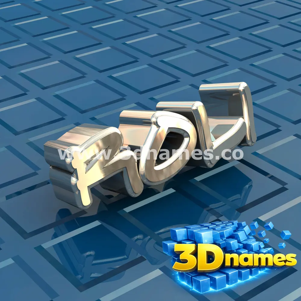 roli in Blue Bling style - 3D name wallpaper