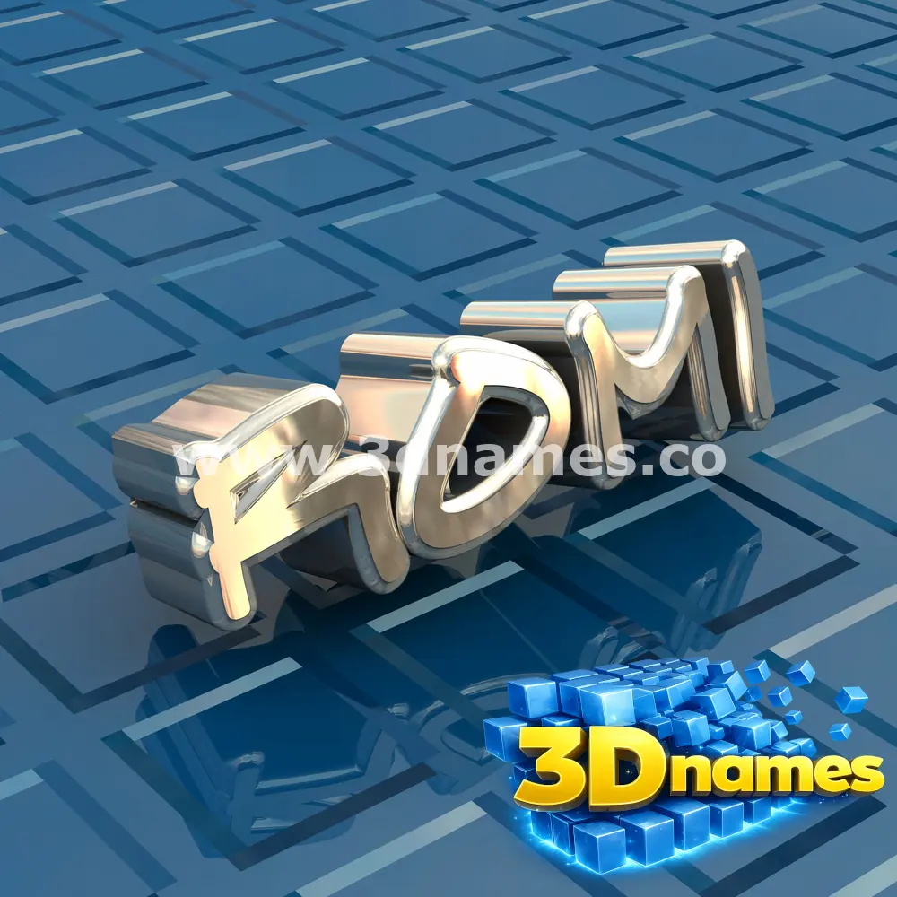 romi in Blue Bling style - 3D name wallpaper