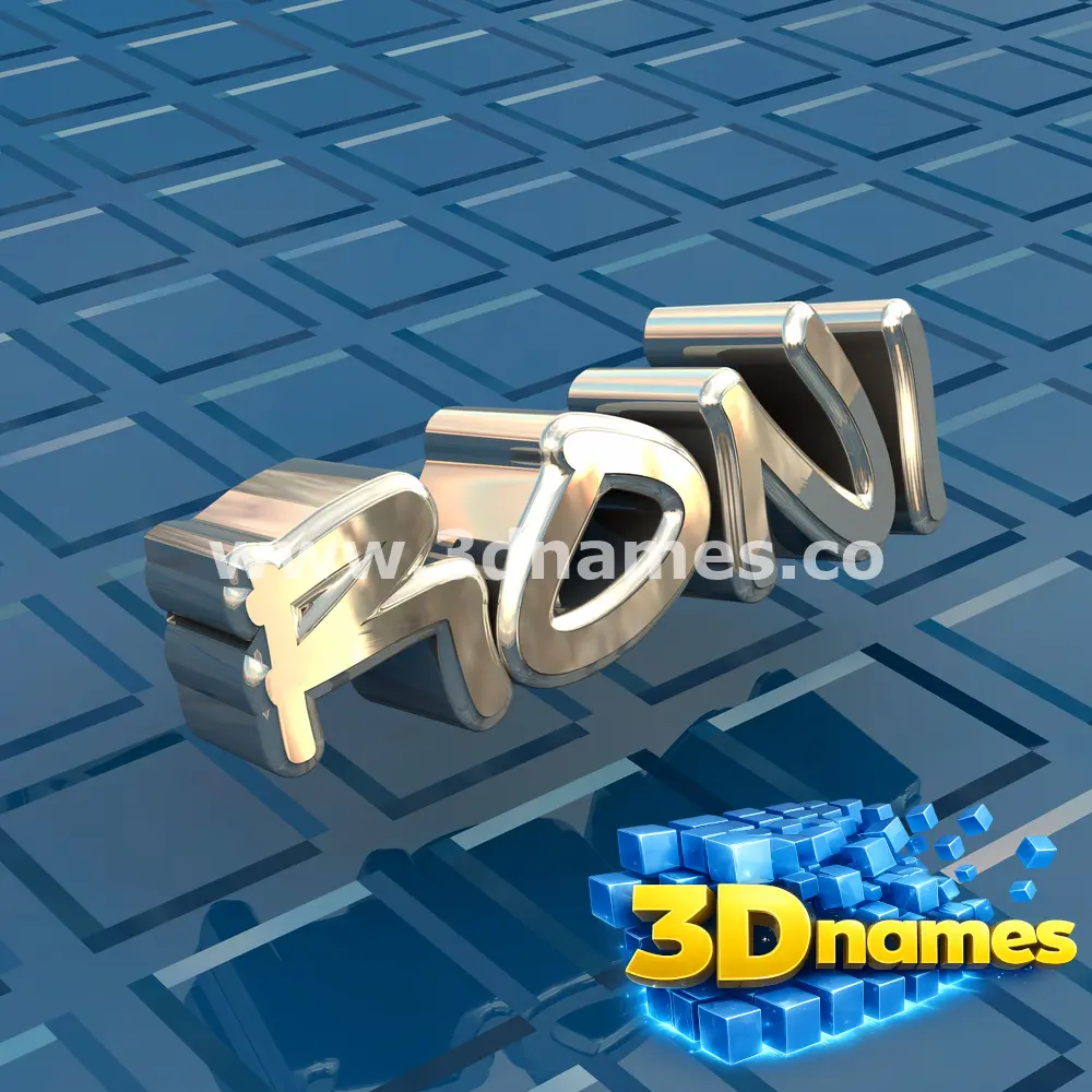 roni in Blue Bling style - 3D name wallpaper