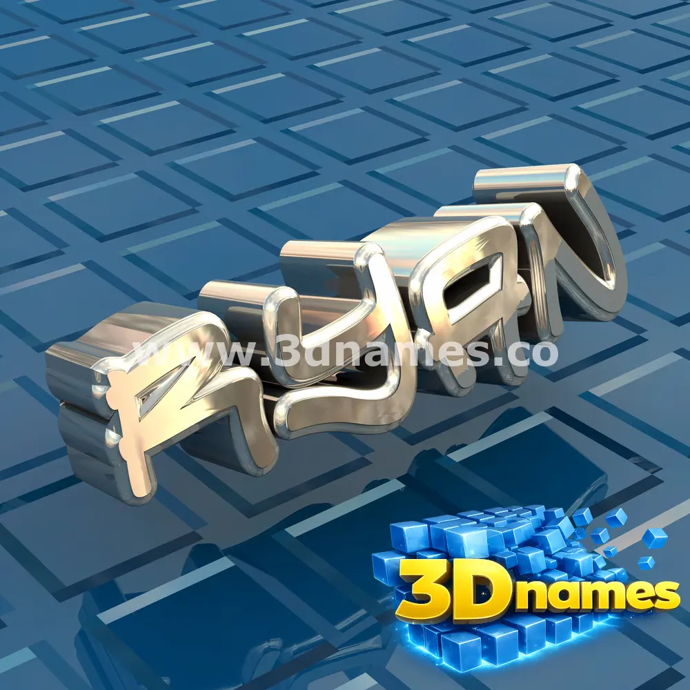 ryan in Blue Bling style - 3D name wallpaper