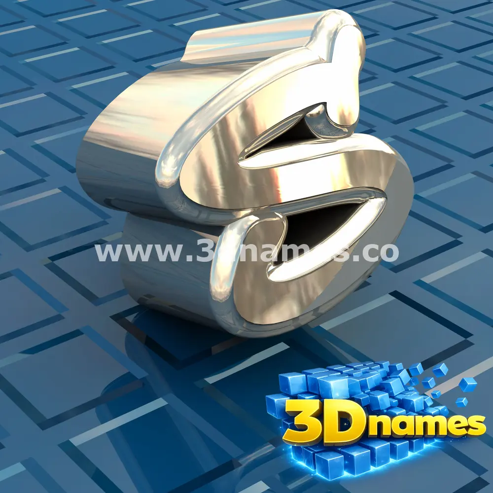 s in Blue Bling style - 3D name wallpaper