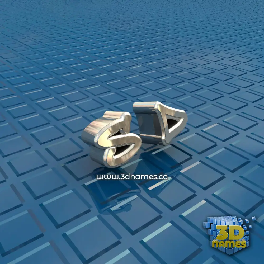 s d in Blue Bling style - 3D name wallpaper