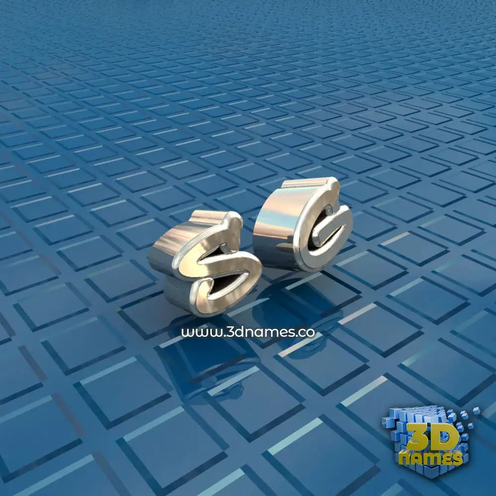 s g in Blue Bling style - 3D name wallpaper