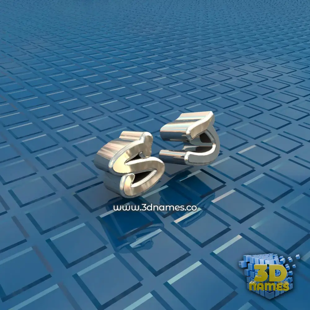 s j in Blue Bling style - 3D name wallpaper