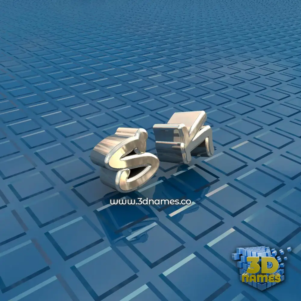 s k in Blue Bling style - 3D name wallpaper