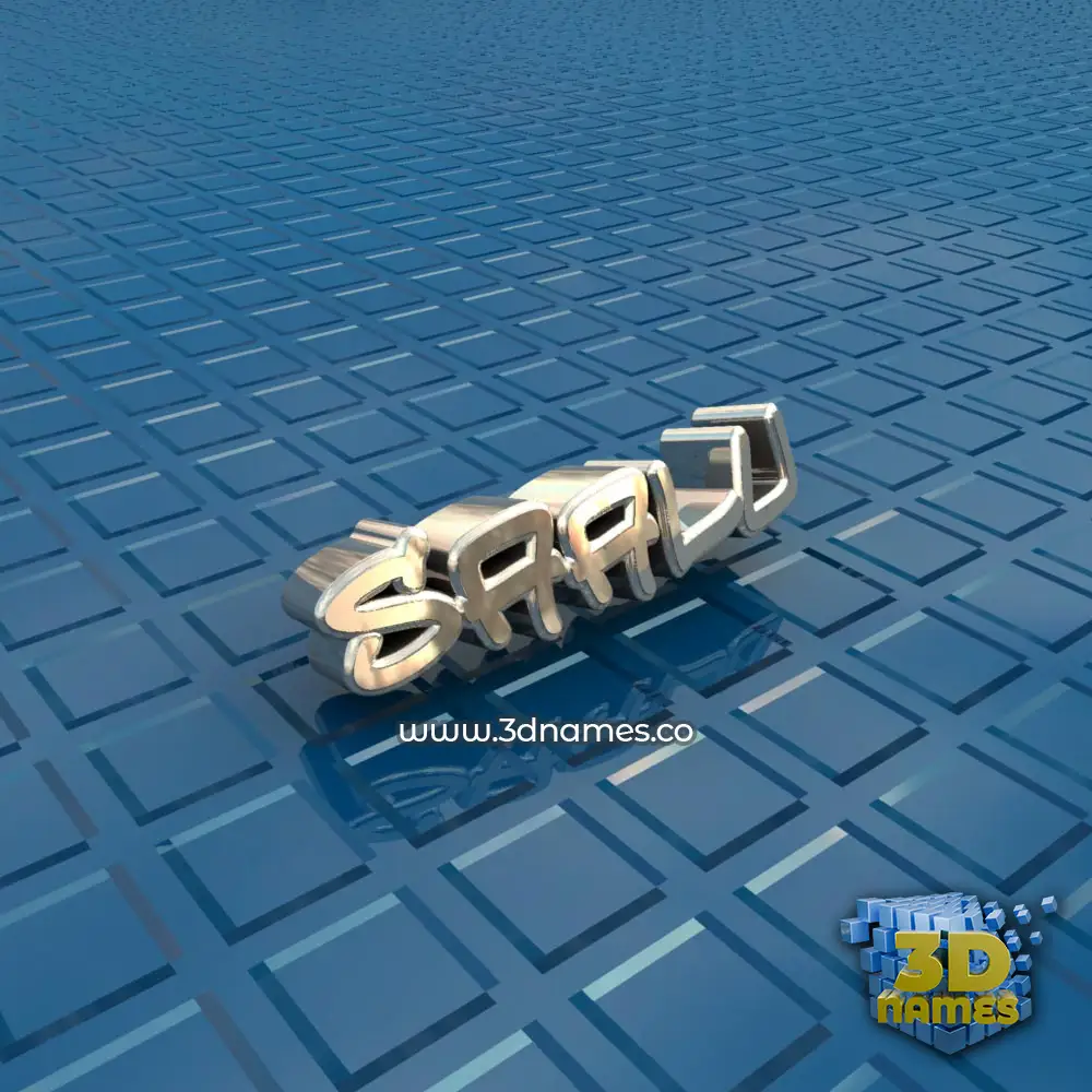 saalu in Blue Bling style - 3D name wallpaper