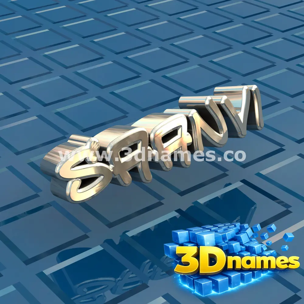 saanvi in Blue Bling style - 3D name wallpaper