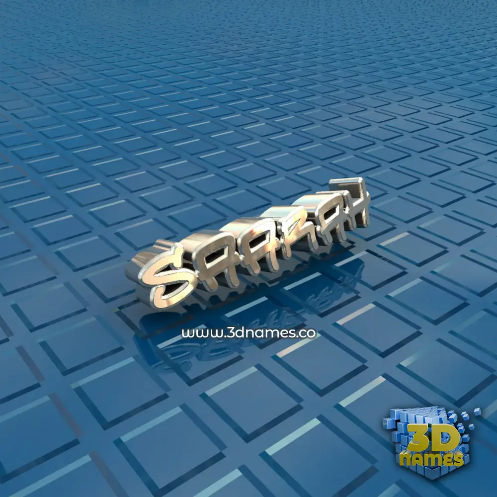 saarah in Blue Bling style - 3D name wallpaper